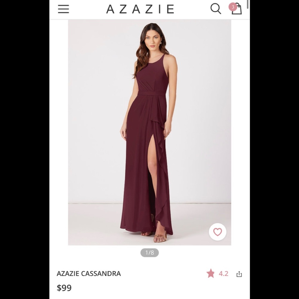 Azazie Cassandra Cabernet dress - brand new with tags